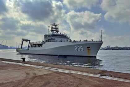 Berlayar Menuju Tanah Air, Kapal Survei Terbaru TNI AL KRI Canopus-936 Sandar di Lagos Nigeria
