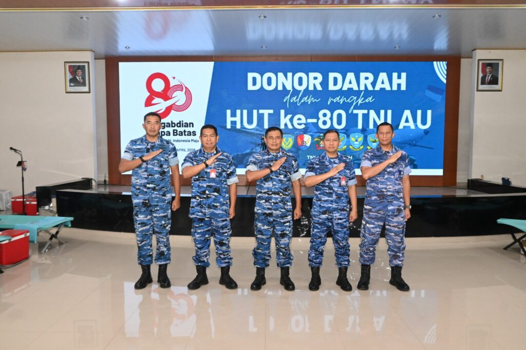 Sambut HUT ke-80 TNI AU, Lanud Adi Soemarmo Gelar Donor Darah Libatkan 309 Pendonor
