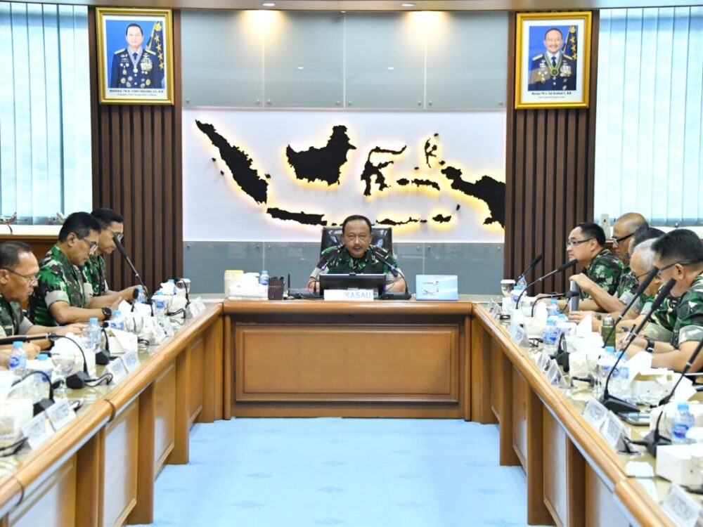 Wakasau Pimpin Rapat WFH di Mabesau, Tekankan Efisiensi dan Kesiapsiagaan