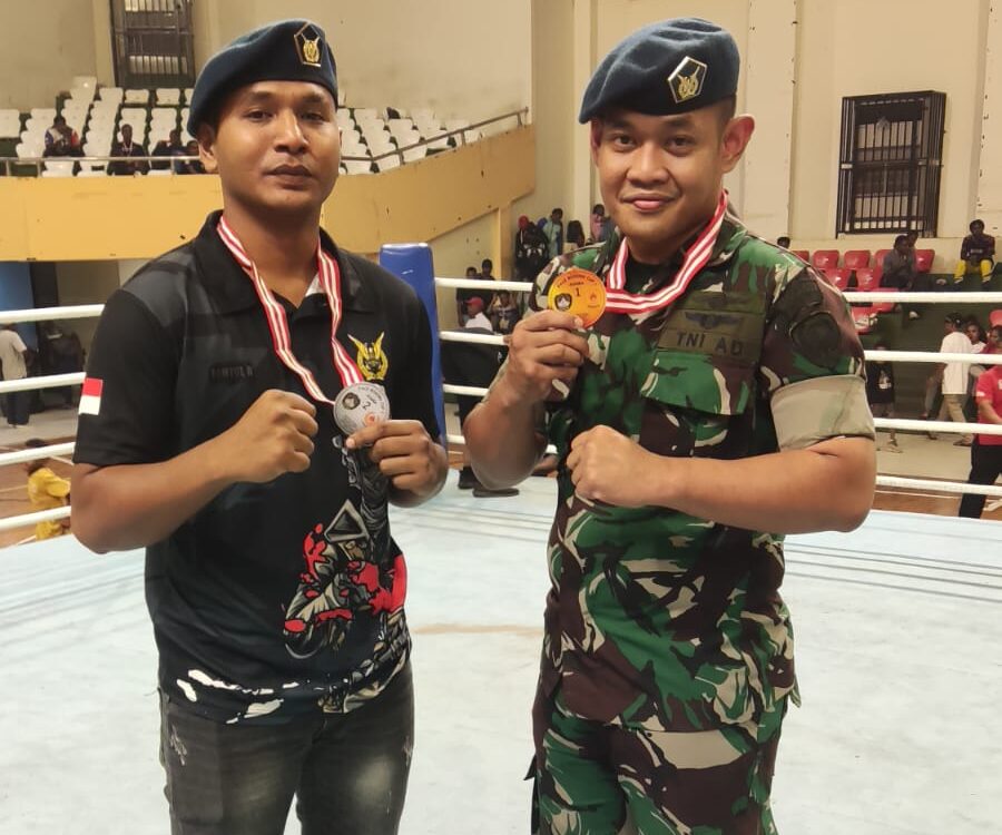 Personel Kosek III Ukir Prestasi, Kapten Adm Nandhitya Rumambi Juara I Tinju Papua Cerah Boxing Cup I