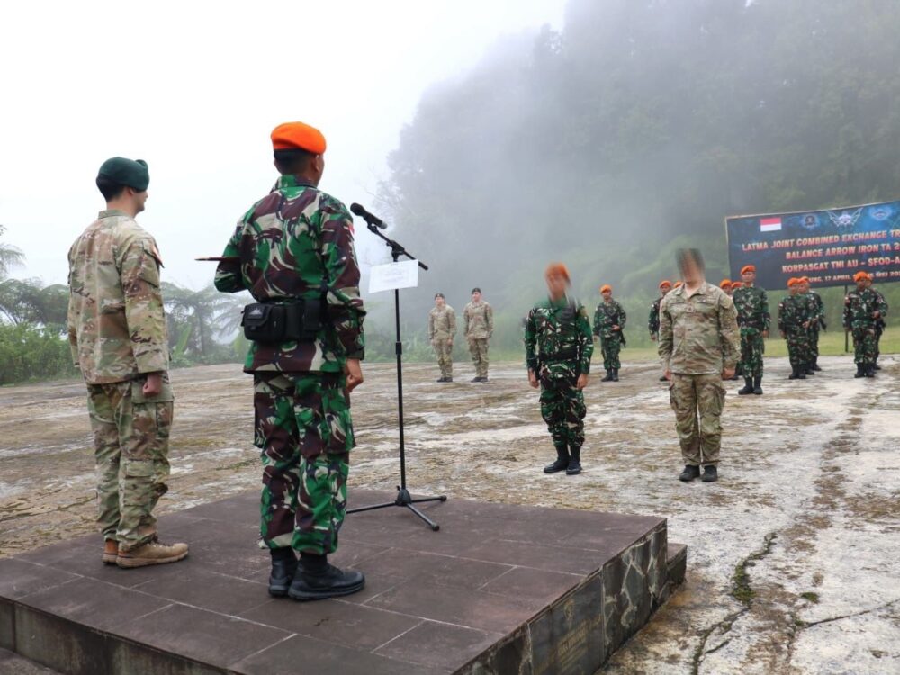 Korpasgat TNI AU dan SFOD-A 1234 Gelar Latma JCET Balance Arrow Iron 2026 di Bandung