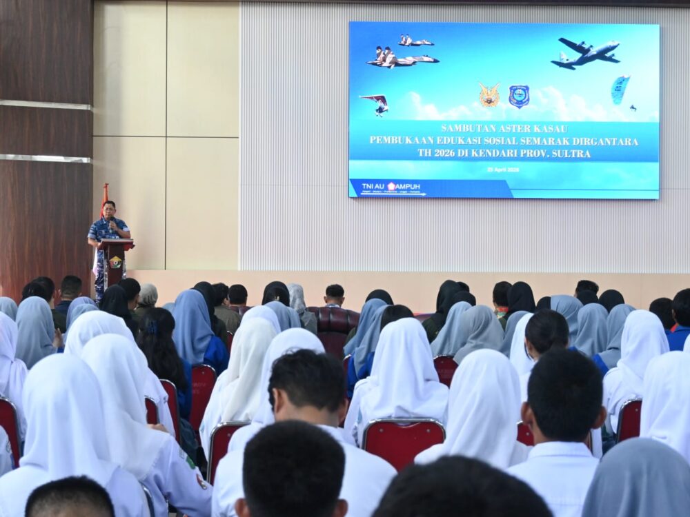 TNI AU Bekali Pelajar Kendari Wawasan Kebangsaan dan Kesadaran Bela Negara Lewat Semarak Dirgantara 2026