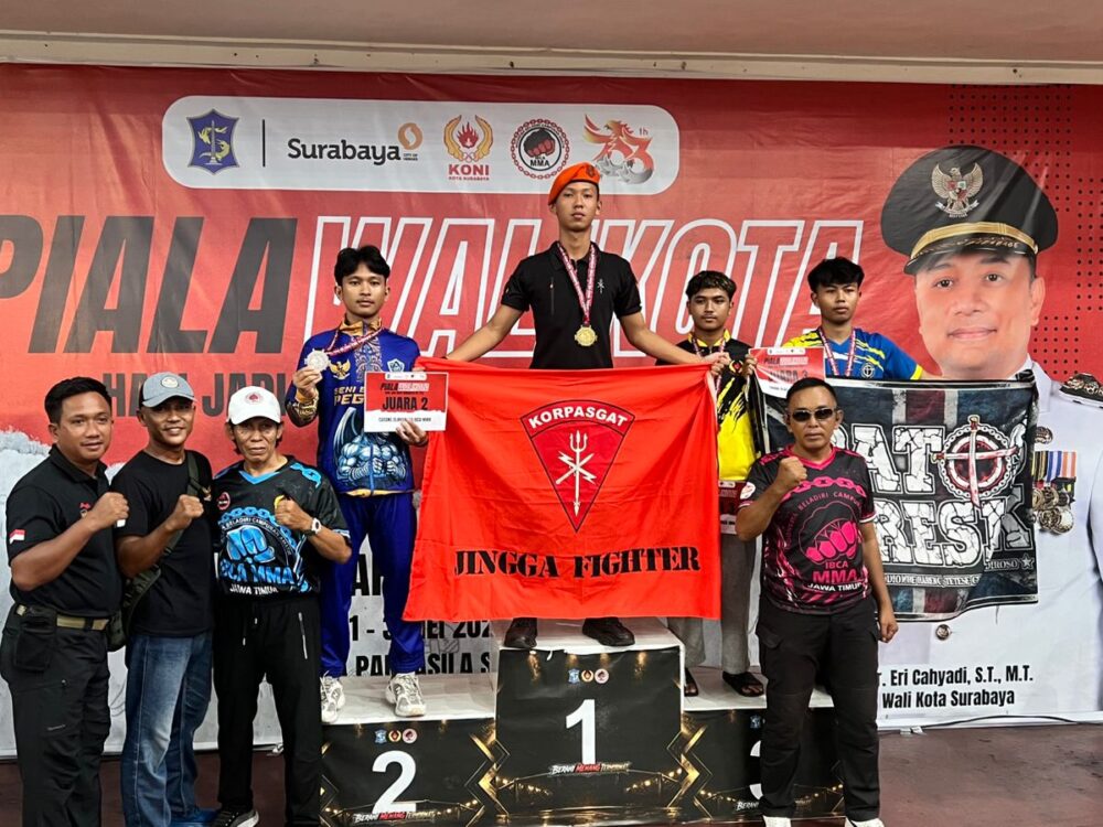 Atlet MMA Korpasgat Borong Prestasi di IBCA MMA Piala Wali Kota Surabaya 2026