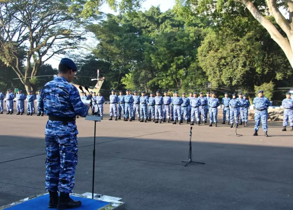 Upacara Tujuh Belasan, Dankoharmatau Tekankan Kepemimpinan AMPUH dan Budaya Keselamatan Kerja