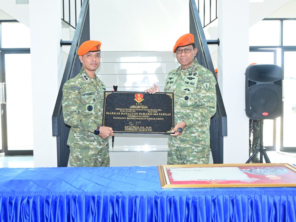 Yon Parako 464 Pasgat Diresmikan, Perkuat Kesiapan Operasional Korps Pasukan Gerak Cepat