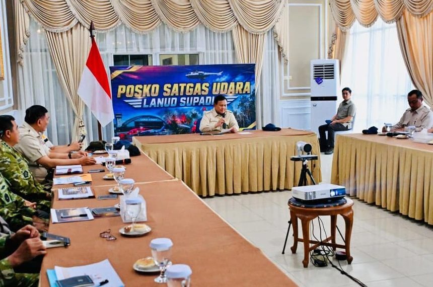 Presiden Prabowo Pimpin Rapat Penanganan Karhutla di Kalbar