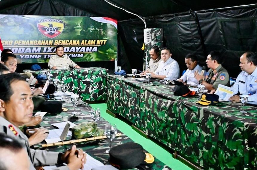 Presiden Prabowo Pimpin Rapat Penanganan Gempa Nagekeo