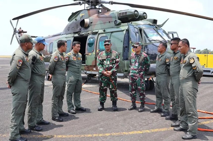 TNI Kerahkan H225M Caracal Perkuat Penanganan Karhutla IKN