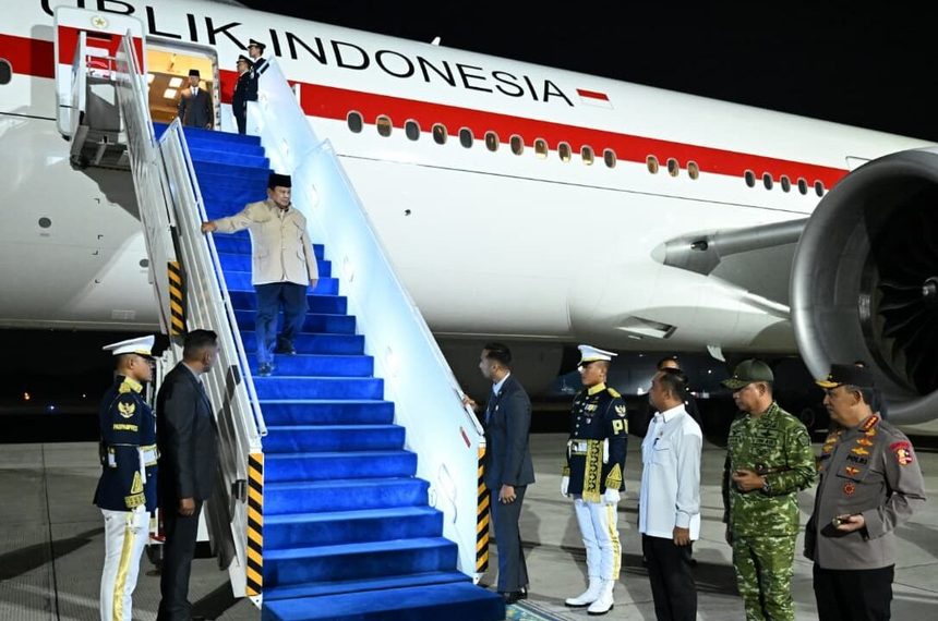 Presiden Prabowo Pulang Usai Tuntaskan Agenda di Vladivostok