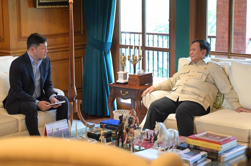 Prabowo Terima Dubes AS untuk ASEAN di Hambalang