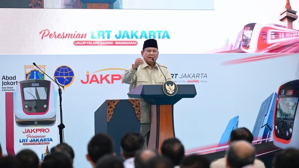 Presiden Prabowo Resmikan LRT Kelapa Gading–Manggarai, Perkuat Transportasi Jakarta