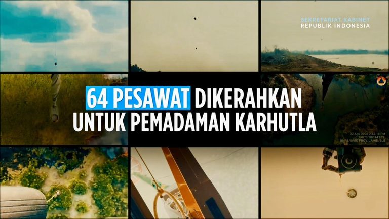 Pemerintah Kerahkan 64 Pesawat dan 54.394 Personel Tangani Karhutla