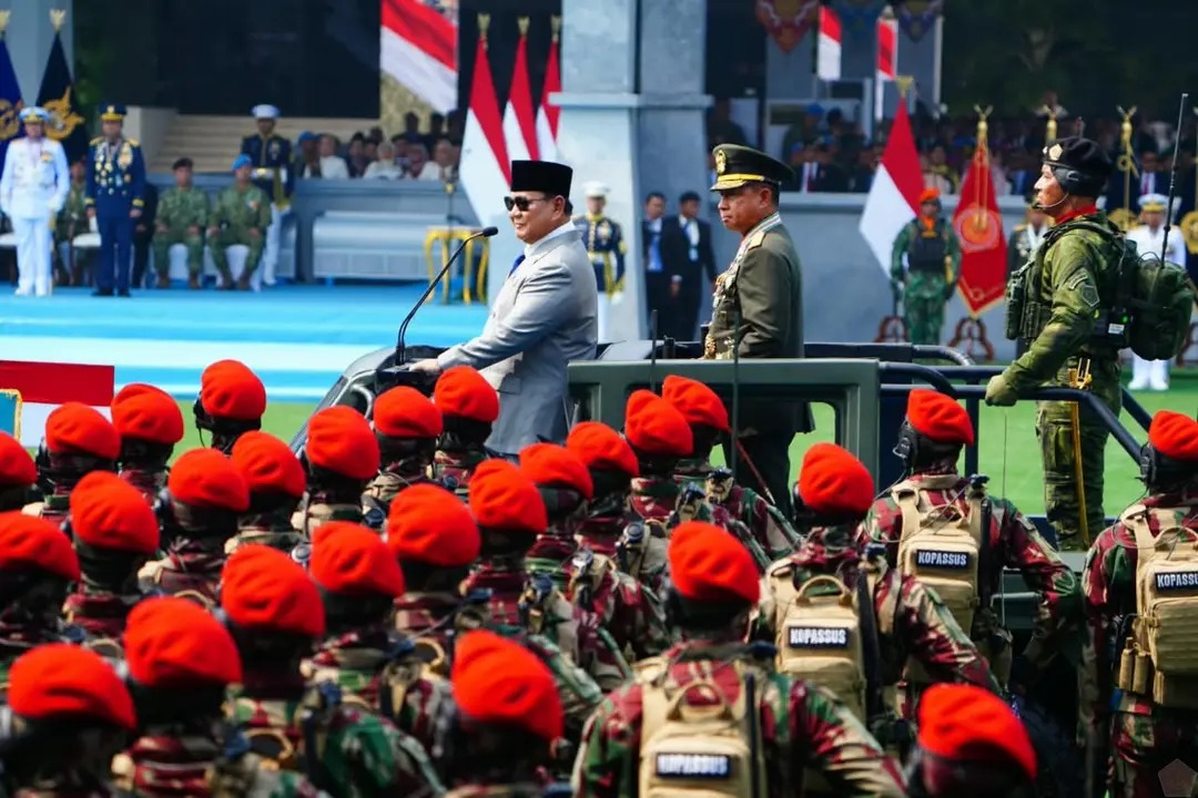 Panglima TNI Dampingi Presiden Prabowo Pimpin Upacara HUT ke-81 TNI