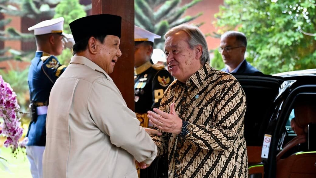Presiden Prabowo Terima Sekjen PBB António Guterres di Hambalang